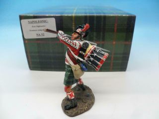 King & Country Napoleonics 42nd Highlander Drummer Using The Butt Na52 1/30