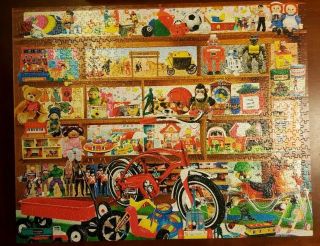 White Mountain Puzzles Vintage Toys 1000 Piece Jigsaw Puzzle 24 " X 30 "