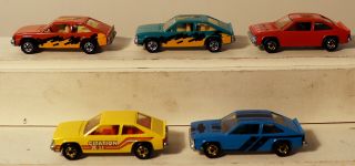 Dte 5 1981 Hot Wheels Bw 1693 (2) Orange,  Yellow,  Blue,  & Turq Chevy Citation