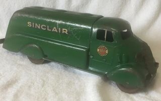 Antique Vintage Marx Sinclair Gas Truck Pressed Steel Vehicle 17 1/2  Long