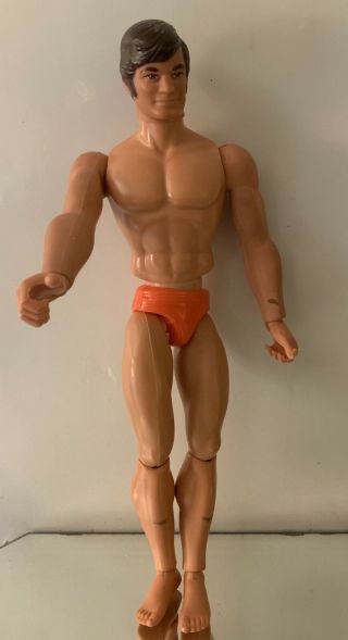 1971 Mattel /big Jim Action Figure Karate Chop/naked Doll /working /no Missing