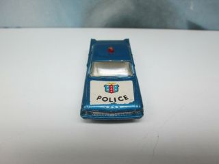 Matchbox/ Lesney 55b Ford Fairlane Police Car Blue / SILVER Plastic Wheels 8
