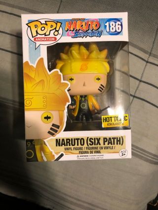 Funko Pop Naruto (six Path) Hot Topic Exclusive 186 Glow In The Dark