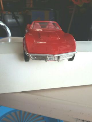 Vintage Chevrolet Dealer Promo Toy Model 1969 427 Corvette Astro Red Car W/ Box