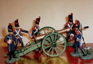 Britains 00289 Napoleonic Wars French Imperial Guard Cannon Gun & 5 Man Crew