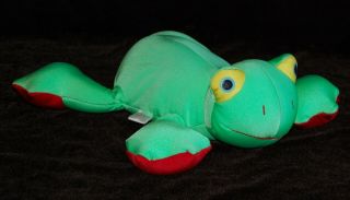 Moshi Green Frog Microbead Spandex Red Feet Squishy Plush Stuffed Animal 26