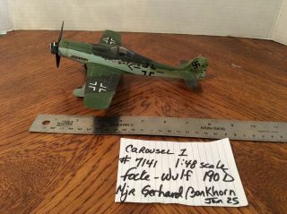 Carousel 1 7141 Rare 1:48 Diecast Focke - Wulf 190 D Major Gerard Barkhorn