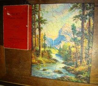 Vtg 1930s F.  N Burt Jigsaw Puzzle Nature 