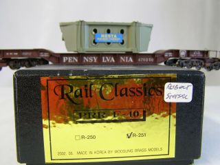 Rail Classics Ho Scale Brass Pennsylvania Ppr F 40 Flat Car W/mesta Load