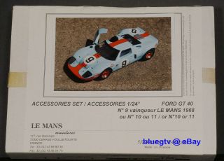 Rare Le Mans 1/24 Ford Gt40 Accessories Detail Kit No Bbr