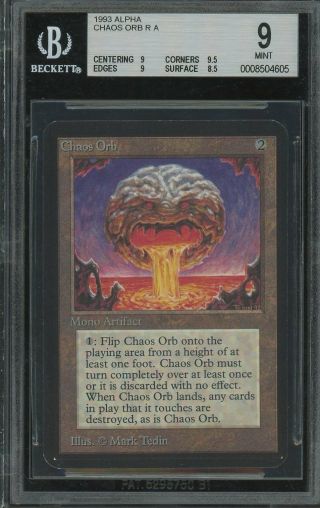 Bgs 9.  0 - Alpha 9 - Chaos Orb - Magic The Gathering Mtg 1993