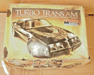 Rare 1980 Monogram 1/8 Scale Turbo Trans Am Plastic Model Car Kit