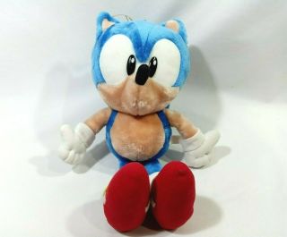 Sega Sonic Pale Plush Doll Fuzzy Toy Sonic The Hedgehog 1998 Japan Jumbo 16 "
