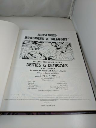 Deities & Demigods Cthulhu and Melnibonean TSR AD&D 144 Pages 1980 1st Ed VG, 6
