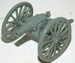 Old 1980s Painted Lead,  54mm Wwi Field Artillery Cannon,  Unknown Maker