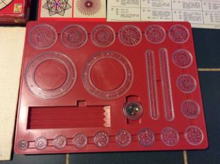 Vintage 1967 Kenner ' s SPIROGRAPH No.  401 Red Set With Book 2