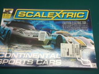 Scalextric 1 32 Scale Slot Car Set With Extra Cars And Track Age 8,