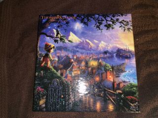Thomas Kinkade Disney Pinocchio Wishes Upon A Star Puzzle 750 Pc Complete