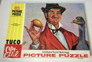 Vintage Tuco Interlocking Picture Puzzle The Gay Philosopher Set For Life 1500