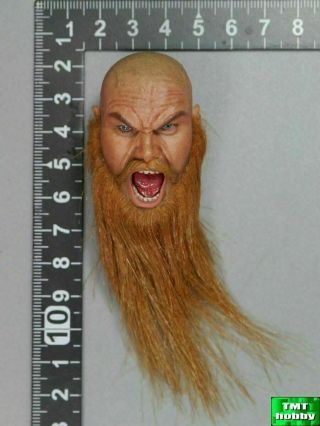 1:6 Scale Coomodel Se017 Viking Berserker - Headsculpt (angry Expression)