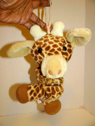 1988 Dakin Giraffe Musical Crib Pull Toy Stuffed Animal Plush
