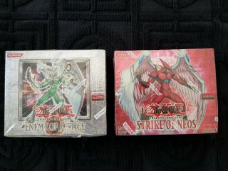Yugioh Strike Of Neos & Enemy Of Justice Booster Box 1st Ed (hobby)