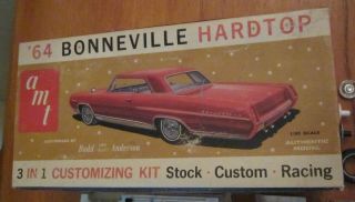 Amt 1964 Pontiac Bonneville Hardtop Ht 3 - In1 Annual Kit 6624 Builder 64