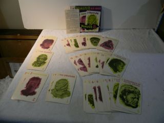 1964 Universal Pictures Monster Old Maid Game Milton Bradley Complete