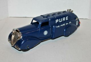 Vintage Metalcraft The Pure Oil Co.  Pressed Steel Tanker Truck With Yale Tires