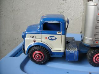 Vintage Marx Lumar ACME MARKETS Semi Tractor Trailer Truck w/ Box 4