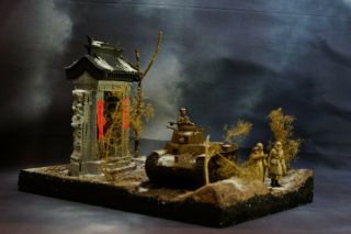 Pro - Built 1/35 Scale Wwii Diorama " The Manchuria Conference "