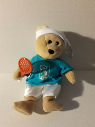 Ty Beanie Baby Feder - Bear (roger Federer Tennis Bear) Heart Tag Attached