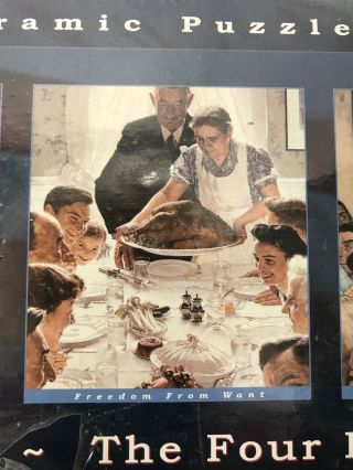 Norman Rockwell puzzle 750 Pc The 4 Freedoms Saturday Evening Post Panoramic 5