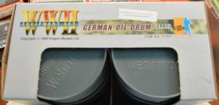 Dragon 1/6 ww2 german oil drums.  Never removed from box.  71007 2