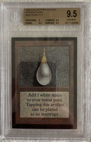 Mtg Mox Pearl Collectors Edition Ie Ce Magic The Gathering Gem Bgs 9.  5