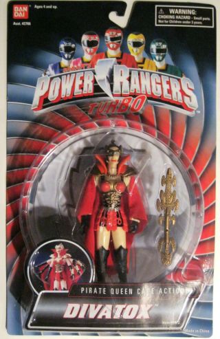 Rare Power Rangers Divatox Pirate Queen Cape Action Figure 1997 Bandai Nip Movie