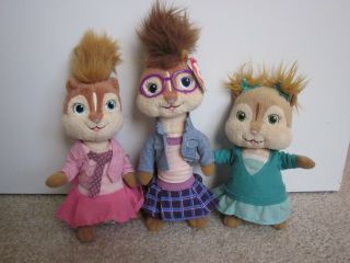 Ty Beanie Babies Alvin & The Chipmunks - Chipettes Brittany,  Eleanor,  Jeanette