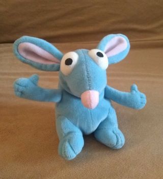 Bear In The Big Blue House Tutter Blue Mouse Stuffed Animal Plush Rattle 4.  5 "