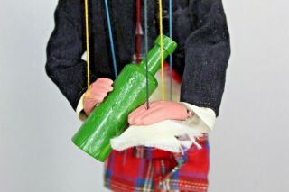 Vintage Pelham Puppets Scottish Mac Boozle Marionette Wood Toy Made In England 4