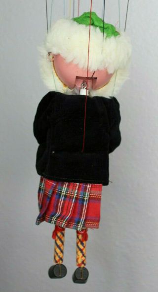Vintage Pelham Puppets Scottish Mac Boozle Marionette Wood Toy Made In England 6