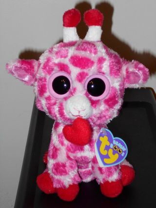 Ty Beanie Boos Junglelove The Pink Giraffe (6 Inch) With Tags