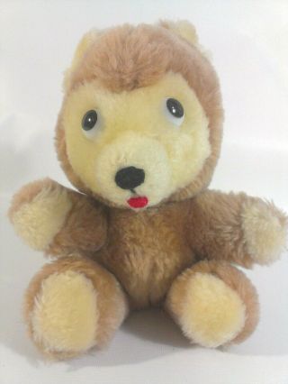 Dakin Rare Teddy Bear Baby Plush Brown Pointed Nose Cub Bean Bag 1975