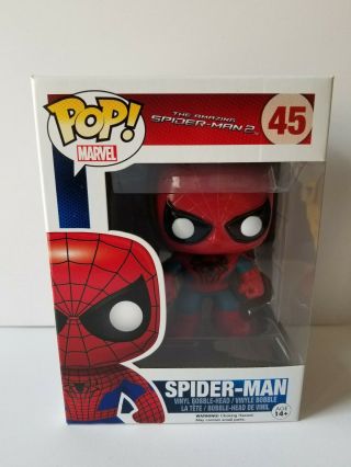 Funko Pop Marvel The Spider - Man 2 45,  Pop Protector