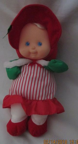 Fisher Price Puffalump Kids Christmas Girl Doll Green Red Outfit 12 Inch 1992