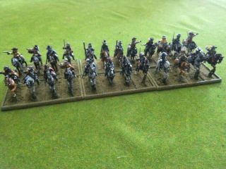 25/28mm Painted Metal English Civil War/thirty Years War Assorted Cavalry X24