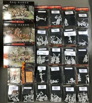 Rackham Confrontation Kelt Sessairs Minotaur Army - 55 Miniatures & Cards,  Boxes