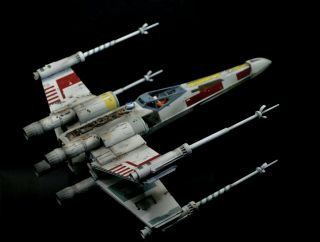 Revell Master Series X - Wing (fine Molds) Custom Built/ Display Stand.  1/48scale