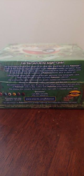 POKEMON JUNGLE 1st EDITION LIMITED PRINTING BOOSTER BOX FACTORY WOTC 3