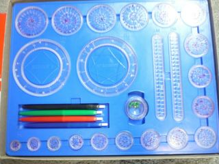 Vintage 1967 Kenner ' s SPIROGRAPH Set No.  401 With Pins Pens Board Box 3
