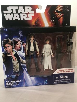 Star Wars B3961as0 3.  75 - Inch Space Mission Figure,  Han Solo And Princess Leia,  2